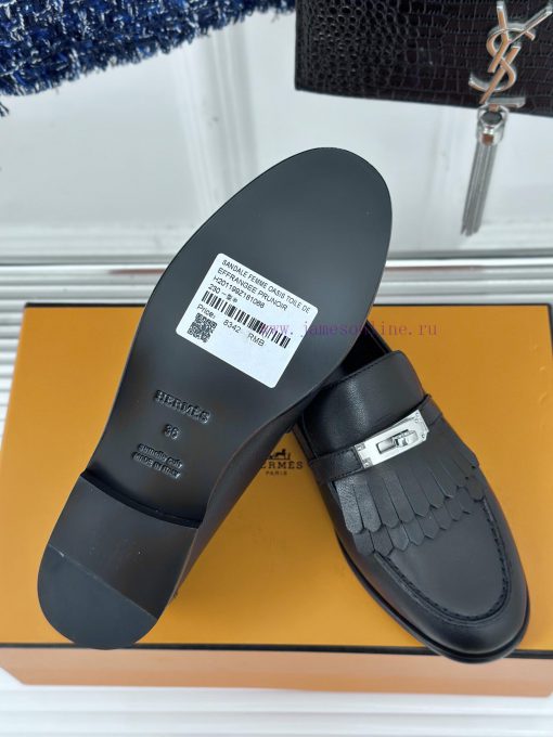 Top versionHerm è s/Herm è s classic fringed Kelly buckle loafersSuper versatile shoe designuewznjdk - Image 10