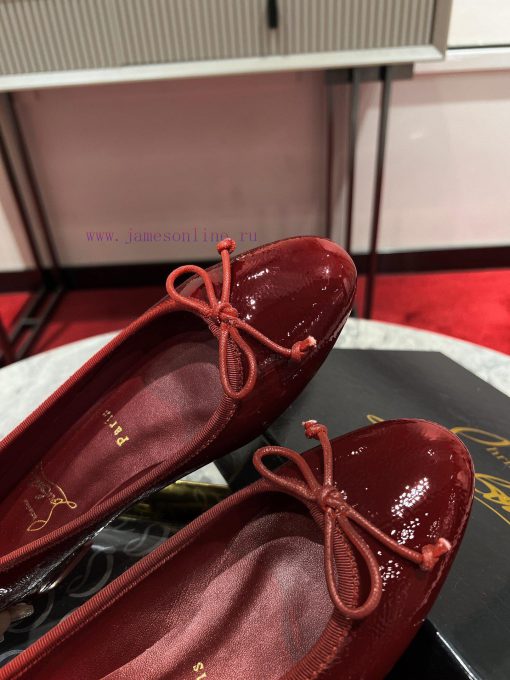 Ballet shoes ︎ ️Sweetie Jane ballet shoes are made of custom-made red wrinkled cowhide with selr9cod - Image 10
