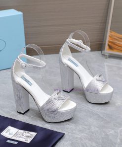Prada 2024 SS Latest Fashion Show Silk Full Diamond High HeelsOriginal purchase details compvzt3vswh