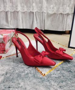 New Release - Top DG2024 official website synchronizes new bow decoration high-heeled sandallq90ekt4