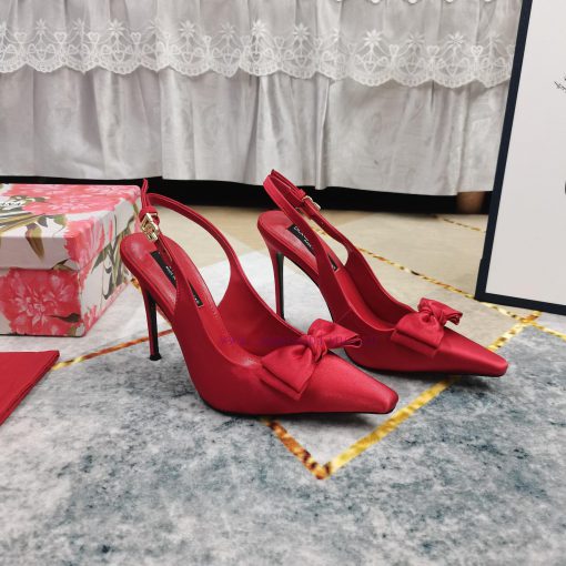 New Release - Top DG2024 official website synchronizes new bow decoration high-heeled sandallq90ekt4