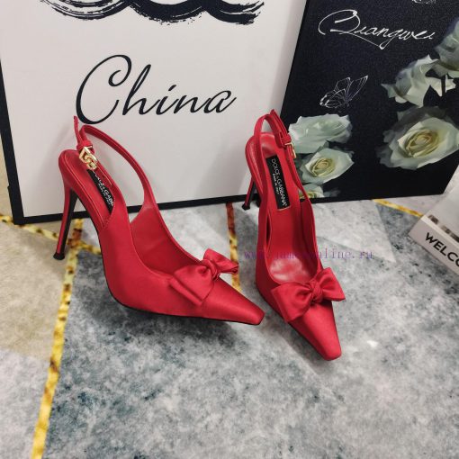 New Release - Top DG2024 official website synchronizes new bow decoration high-heeled sandallq90ekt4 - Image 4