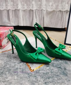 New Release - Top DG2024 official website synchronizes new bow decoration high-heeled sandali5djenjn