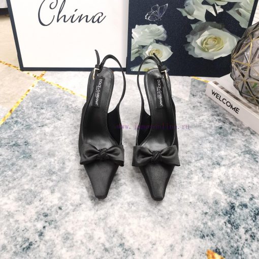 New Release - Top DG2024 official website synchronizes new bow decoration high-heeled sandalc22c9yga - Image 4