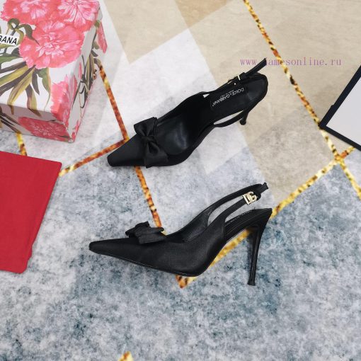 New Release - Top DG2024 official website synchronizes new bow decoration high-heeled sandalc22c9yga - Image 7