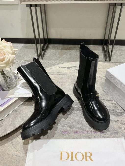 Dior 2024 Autumn/Winter New D-Town Collection Punk Style Coarse Heeled Women's Boots Star Sap3yle9u9 - Image 6