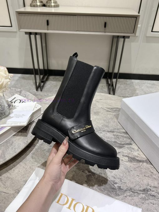 Dior 2024 Autumn/Winter New D-Town Collection Punk Style Coarse Heeled Women's Boots Star Sauc8f8di9 - Image 2