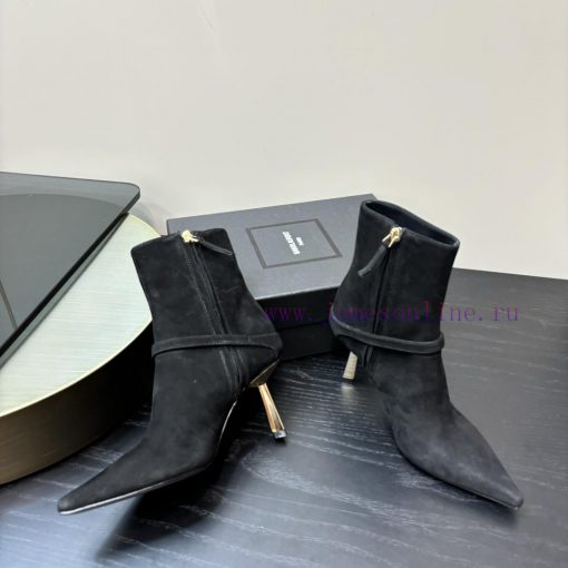 Saint Lauren YSL Saint LaurentSide zipper short boot versionThe latest autumn and winter 202lplm428m - Image 5