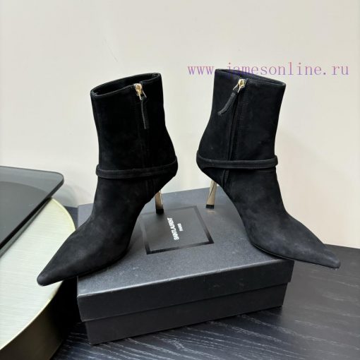 Saint Lauren YSL Saint LaurentSide zipper short boot versionThe latest autumn and winter 202lplm428m - Image 6