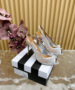 Aquazzura 2024 New Top Pineapple Women's Mesh Mesh Fish Mouth High Heel Sandals Original 1:1rxs5tygv