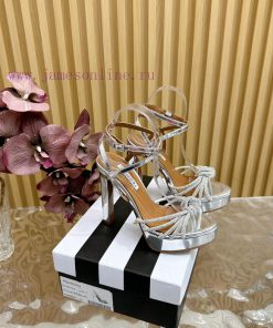 Aquazzura 2024 New Top Pineapple Women's Crystal Twisted Flower Water Platform Dragging Highamiqyq8s
