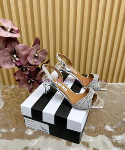 Aquazzura2024 New Top Pineapple Women's Twisted Flower Weaving Slippers High Heel Sandals Orj3wi8pjs