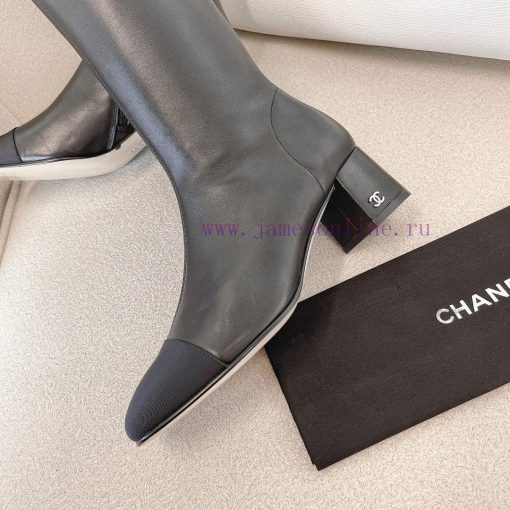 Chanel Chanel timeless classic patchwork thick heel elastic boots interpret elegant Chanel sd10pcy5l - Image 8