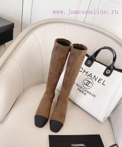 Chanel Chanel timeless classic patchwork thick heel elastic boots interpret elegant Chanel smgpt2lze