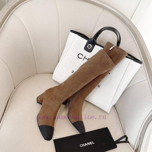 Chanel Chanel timeless classic patchwork thick heel elastic boots interpret elegant Chanel smgpt2lze - Image 3