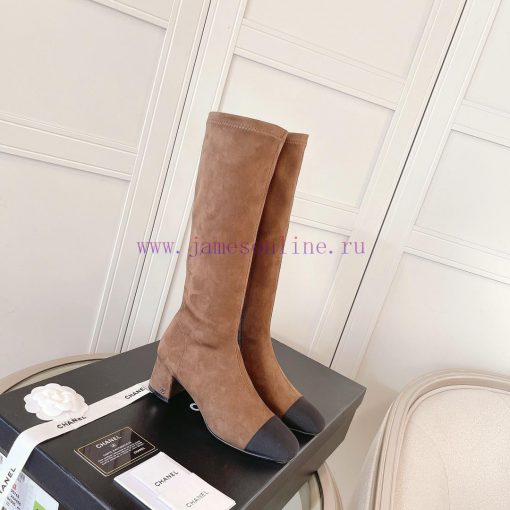 Chanel Chanel timeless classic patchwork thick heel elastic boots interpret elegant Chanel smgpt2lze - Image 4