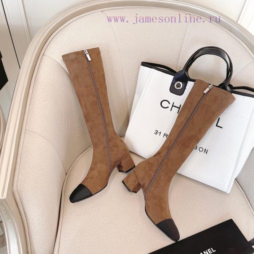 Chanel Chanel timeless classic patchwork thick heel elastic boots interpret elegant Chanel smgpt2lze - Image 5