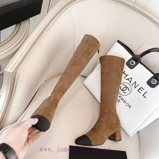 Chanel Chanel timeless classic patchwork thick heel elastic boots interpret elegant Chanel smgpt2lze - Image 6