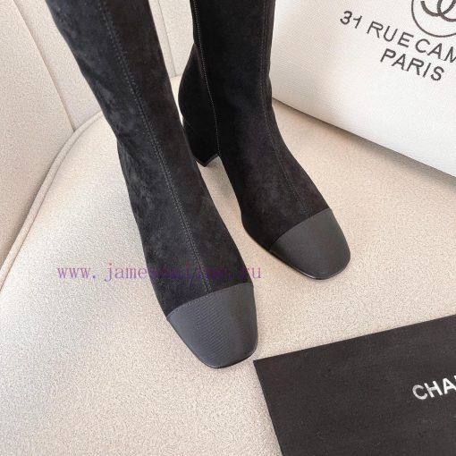 Chanel Chanel timeless classic patchwork thick heel elastic boots interpret elegant Chanel sel6r6dbk - Image 9
