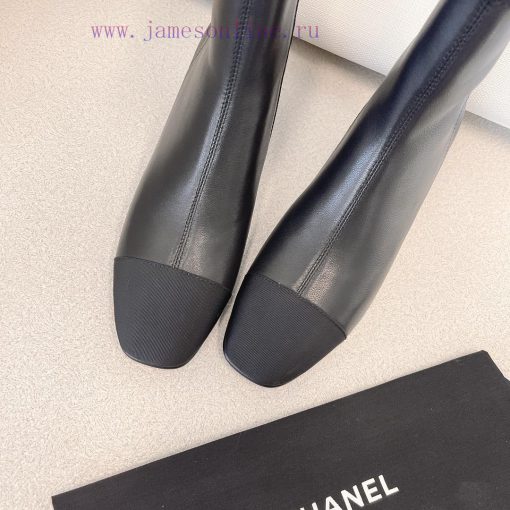 Chanel Chanel timeless classic patchwork thick heel elastic boots interpret elegant Chanel swh9u9f68 - Image 7