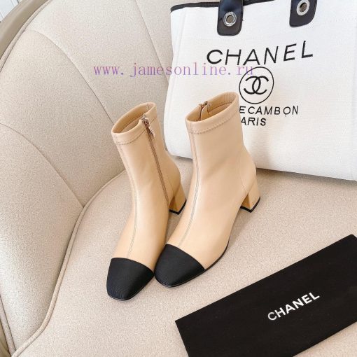 Chanel Chanel timeless classic patchwork thick heel elastic boots interpret elegant Chanel s3tn38awp - Image 3