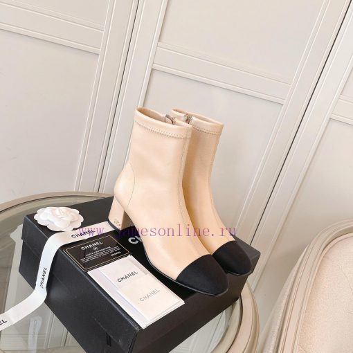 Chanel Chanel timeless classic patchwork thick heel elastic boots interpret elegant Chanel s3tn38awp - Image 4