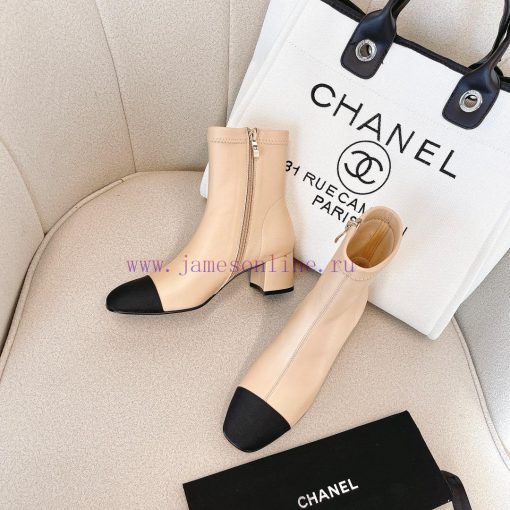 Chanel Chanel timeless classic patchwork thick heel elastic boots interpret elegant Chanel s3tn38awp - Image 5