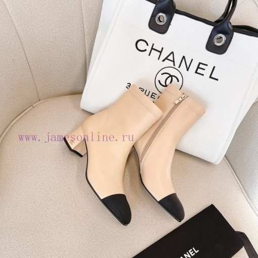 Chanel Chanel timeless classic patchwork thick heel elastic boots interpret elegant Chanel s3tn38awp - Image 6