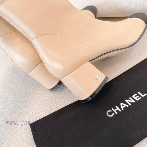 Chanel Chanel timeless classic patchwork thick heel elastic boots interpret elegant Chanel s3tn38awp - Image 8