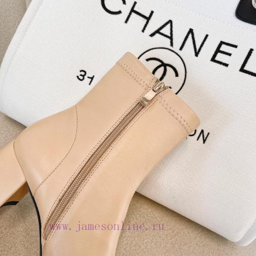Chanel Chanel timeless classic patchwork thick heel elastic boots interpret elegant Chanel s3tn38awp - Image 9