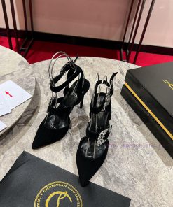 CL buckle shoes ∙ ꫛꫀ w ︎ It comes with 100mm stiletto heels made entirely of black calf leatsaa56dcx