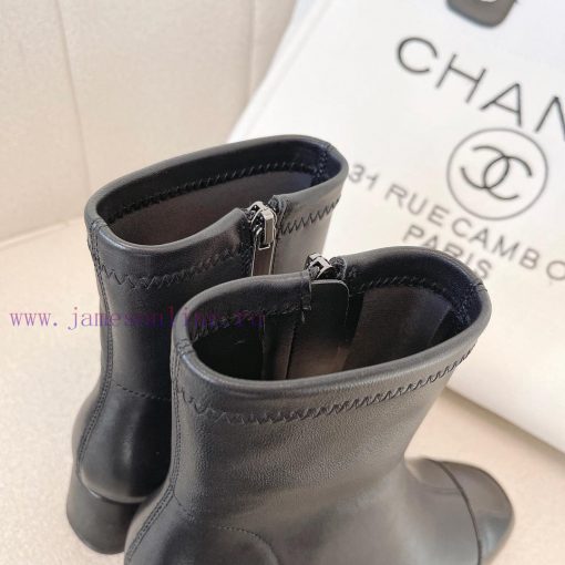 Chanel Chanel timeless classic patchwork thick heel elastic boots interpret elegant Chanel s8mw5uivc - Image 9