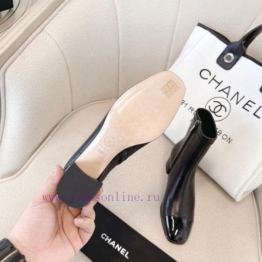 Chanel Chanel timeless classic patchwork thick heel elastic boots interpret elegant Chanel s8mw5uivc - Image 10