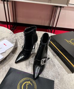 CL buckle boots ∙ ꫛꫀ w ︎It comes with 100mm stiletto heels made entirely of black calf leathgwetgg8j
