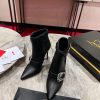 CL buckle boots ∙ ꫛꫀ w ︎It comes with 100mm stiletto heels made entirely of black calf leathaece6dv6
