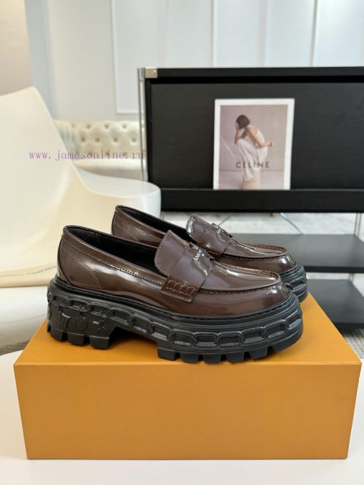 LOUI * VUITTO * | L ️ Donkey brand 2024 new chain relief design style thick soled loafersFolqy895m9v - Image 5