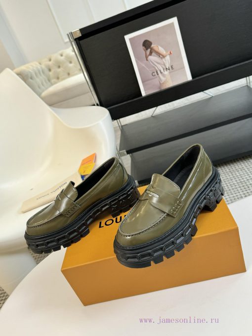 LOUI * VUITTO * | L ️ Donkey brand 2024 new chain relief design style thick soled loafersFoljsw0yved - Image 5