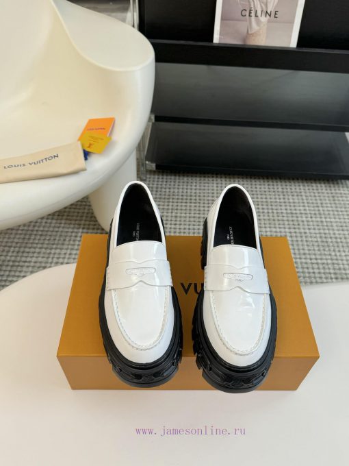 LOUI * VUITTO * | L ️ Donkey brand 2024 new chain relief design style thick soled loafersFolvbrnrltc