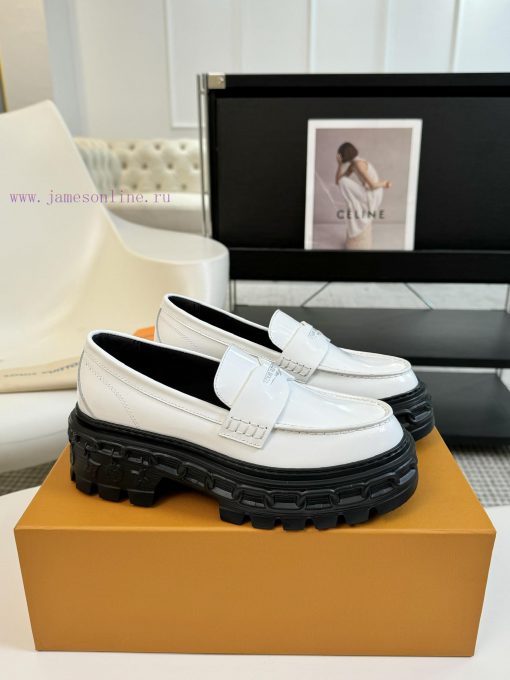 LOUI * VUITTO * | L ️ Donkey brand 2024 new chain relief design style thick soled loafersFolvbrnrltc - Image 5