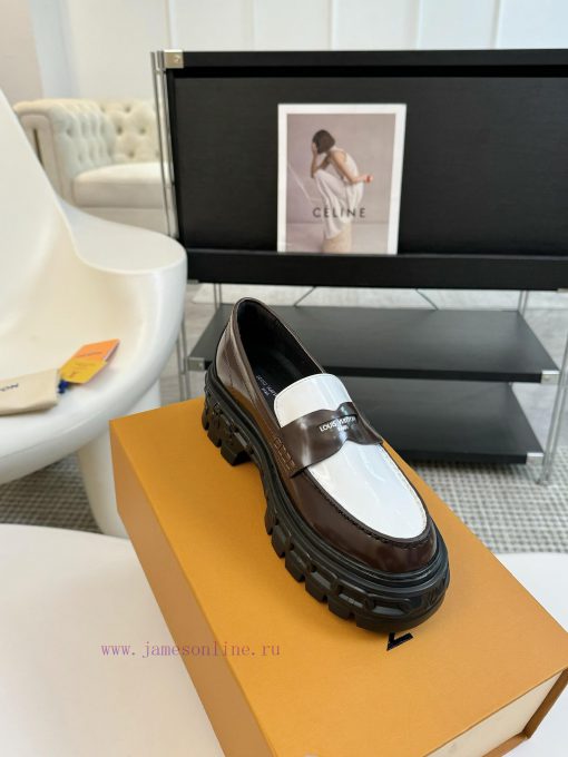 LOUI * VUITTO * | L ️ Donkey brand 2024 new chain relief design style thick soled loafersFolk5s2o46b - Image 3