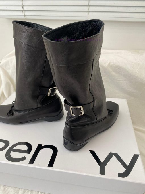 Openyy mid bootsCylinder height 27cm, cylinder circumference 28cmHeight 3.5cmCowhide fabric38nh76dbe - Image 5