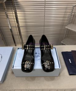 p PRADA Prada 25ss Spring New Edition Mary Jane Single ShoesImported open edge pearl cowhidenbqfxcng