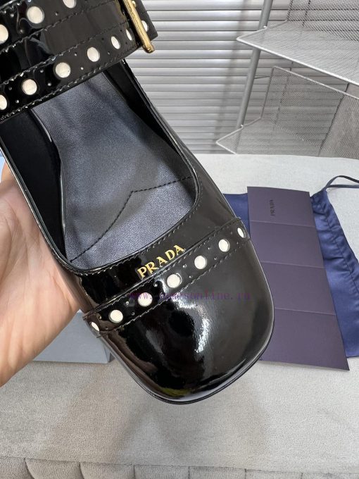 p PRADA Prada 25ss Spring New Edition Mary Jane Single ShoesImported open edge pearl cowhidenbqfxcng - Image 9