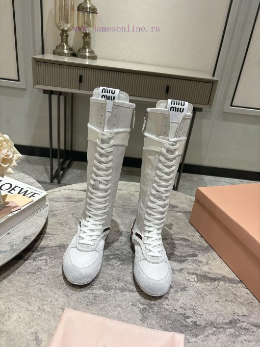 Purchasing gradeMiu Miu 25ss Spring/Summer New Fashion Show Miu Miu De Xun Casual BootsThe dp7aig0uj - Image 3