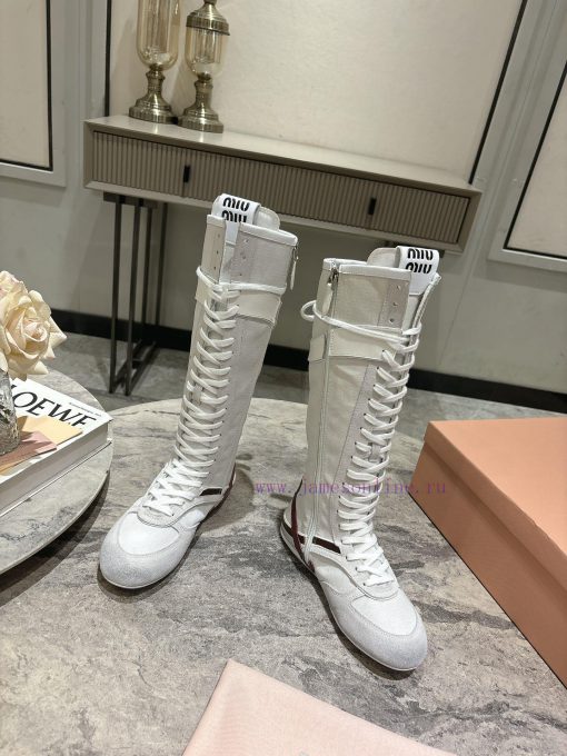 Purchasing gradeMiu Miu 25ss Spring/Summer New Fashion Show Miu Miu De Xun Casual BootsThe dp7aig0uj - Image 4