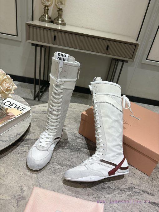 Purchasing gradeMiu Miu 25ss Spring/Summer New Fashion Show Miu Miu De Xun Casual BootsThe dp7aig0uj - Image 5