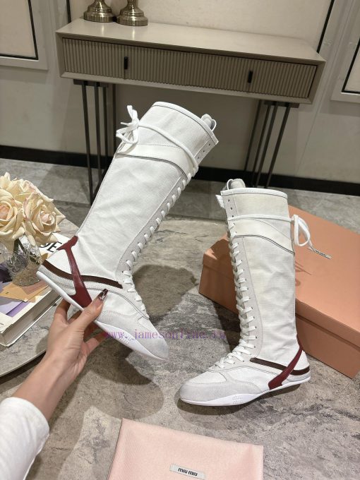 Purchasing gradeMiu Miu 25ss Spring/Summer New Fashion Show Miu Miu De Xun Casual BootsThe dp7aig0uj - Image 6