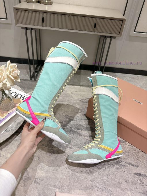 Purchasing gradeMiu Miu 25ss Spring/Summer New Fashion Show Miu Miu De Xun Casual BootsThe ddqzxewwo - Image 8
