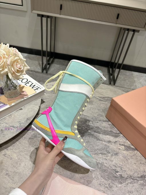 Purchasing gradeMiu Miu 25ss Spring/Summer New Fashion Show Miu Miu De Xun Casual BootsThe dgozqxqy9