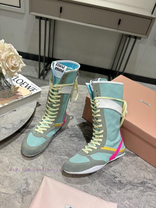 Purchasing gradeMiu Miu 25ss Spring/Summer New Fashion Show Miu Miu De Xun Casual BootsThe dgozqxqy9 - Image 7